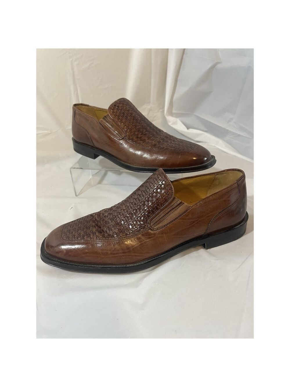 Johnston & Murphy Driver Woven Slip On Loafer size 8 M Brown - Picture 9 of 15